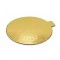 Подложка Круг с держателем 80мм 0,8мм (Золото) 1шт для пирожных