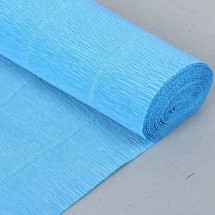 Голубая гофрированная бумага 50см*2,5м