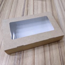 Упаковка для пряников крафт с окном (20x12x4см)