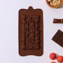 Форма для шоколадки  «Пористый», 21×10,1×1 см